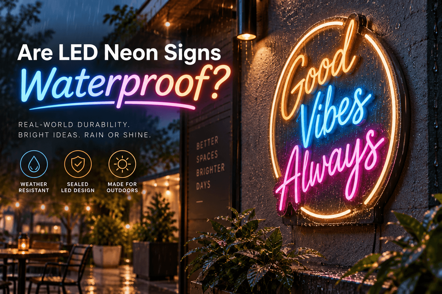 Are LED Neon Signs Waterproof? Are LED Neon Signs Waterproof?