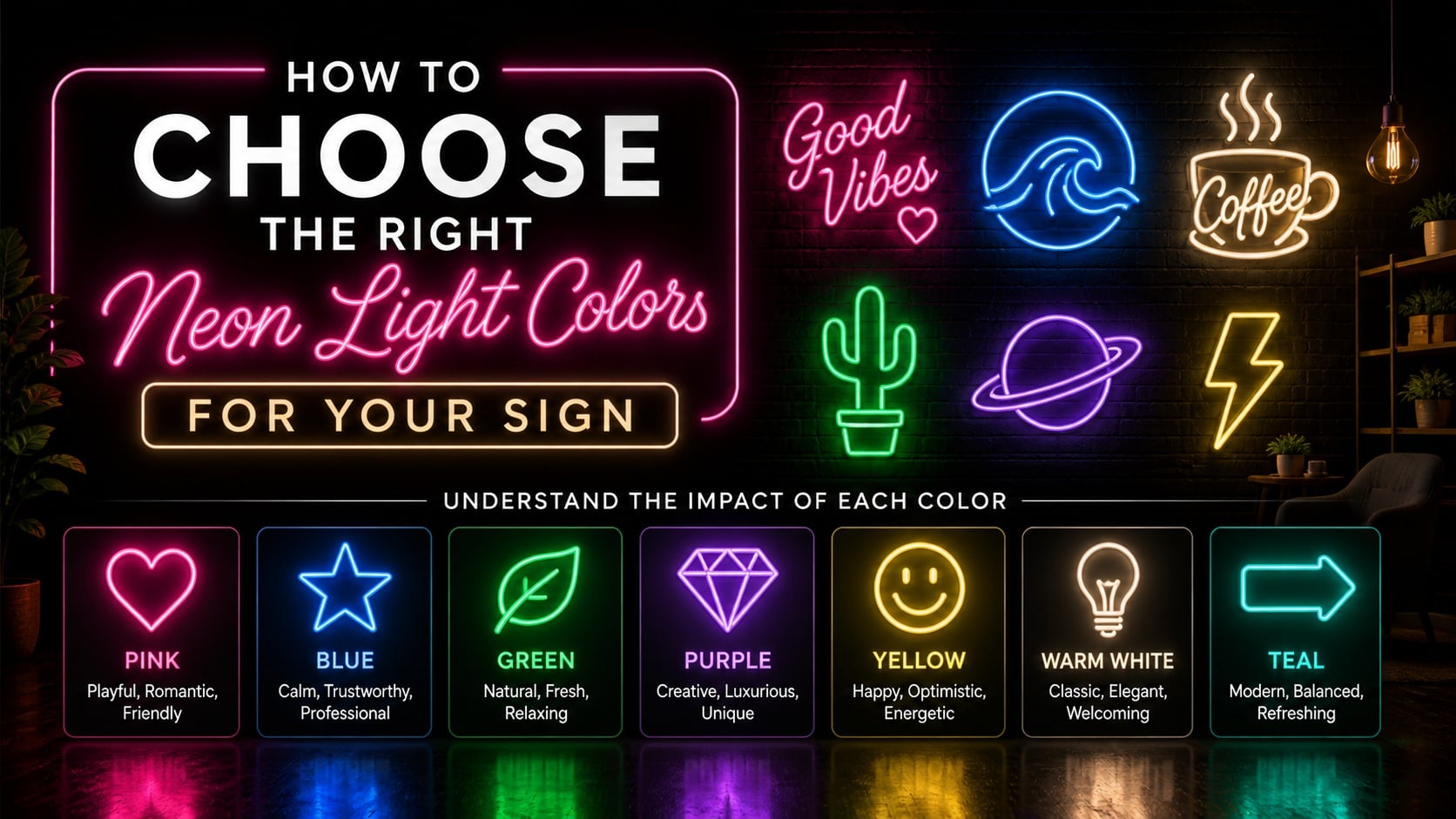 How to Choose the Right Neon Light Colors for Your Sign | Neon Guide How to Choose the Right Neon Light Colors for Your Sign | Neon Guide