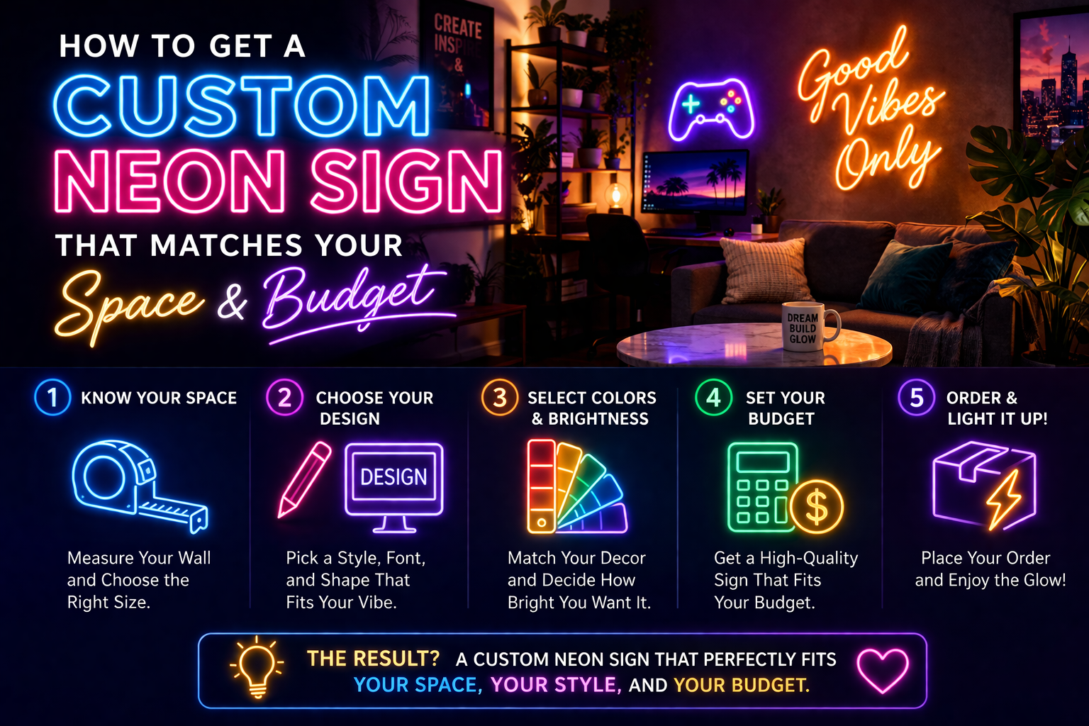 How to Get a Custom Neon Sign That Matches Your Space & Budget How to Get a Custom Neon Sign That Matches Your Space & Budget