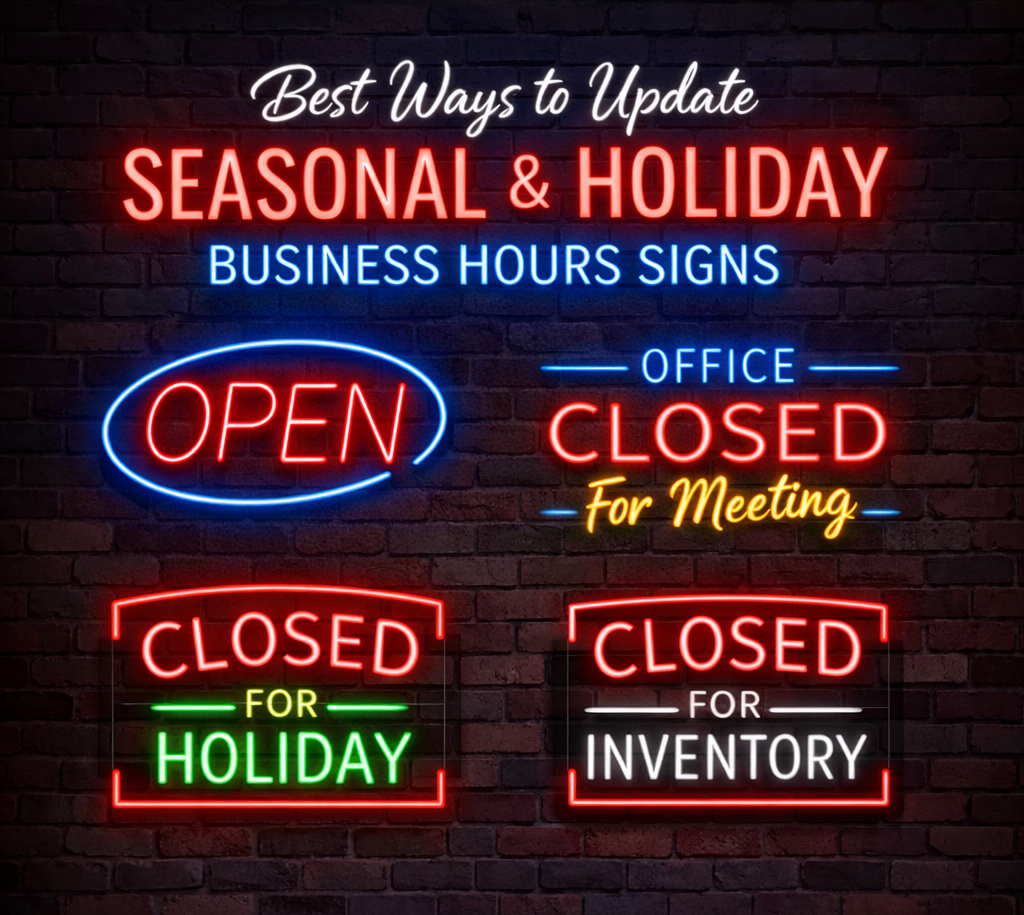 Best Ways to Update Your Seasonal and Holiday Business Hours of Operation Signs Best Ways to Update Your Seasonal and Holiday Business Hours of Operation Signs