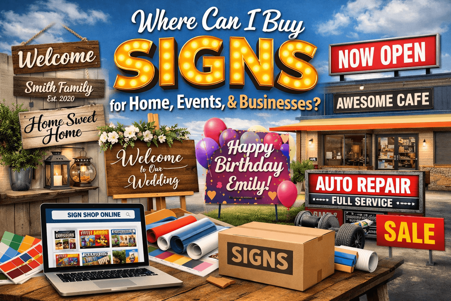 Where to Buy Signs for Home, Events & Businesses Where to Buy Signs for Home, Events & Businesses