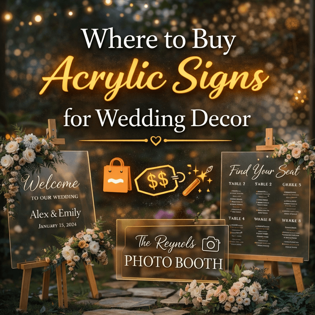 Where to Buy Acrylic Signs for Wedding Decor Where to Buy Acrylic Signs for Wedding Decor