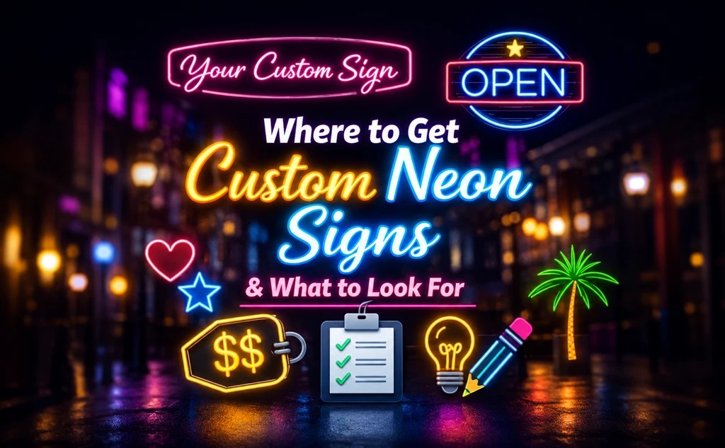 Where to Get Custom Neon Signs Online | Buying Guide Where to Get Custom Neon Signs Online | Buying Guide