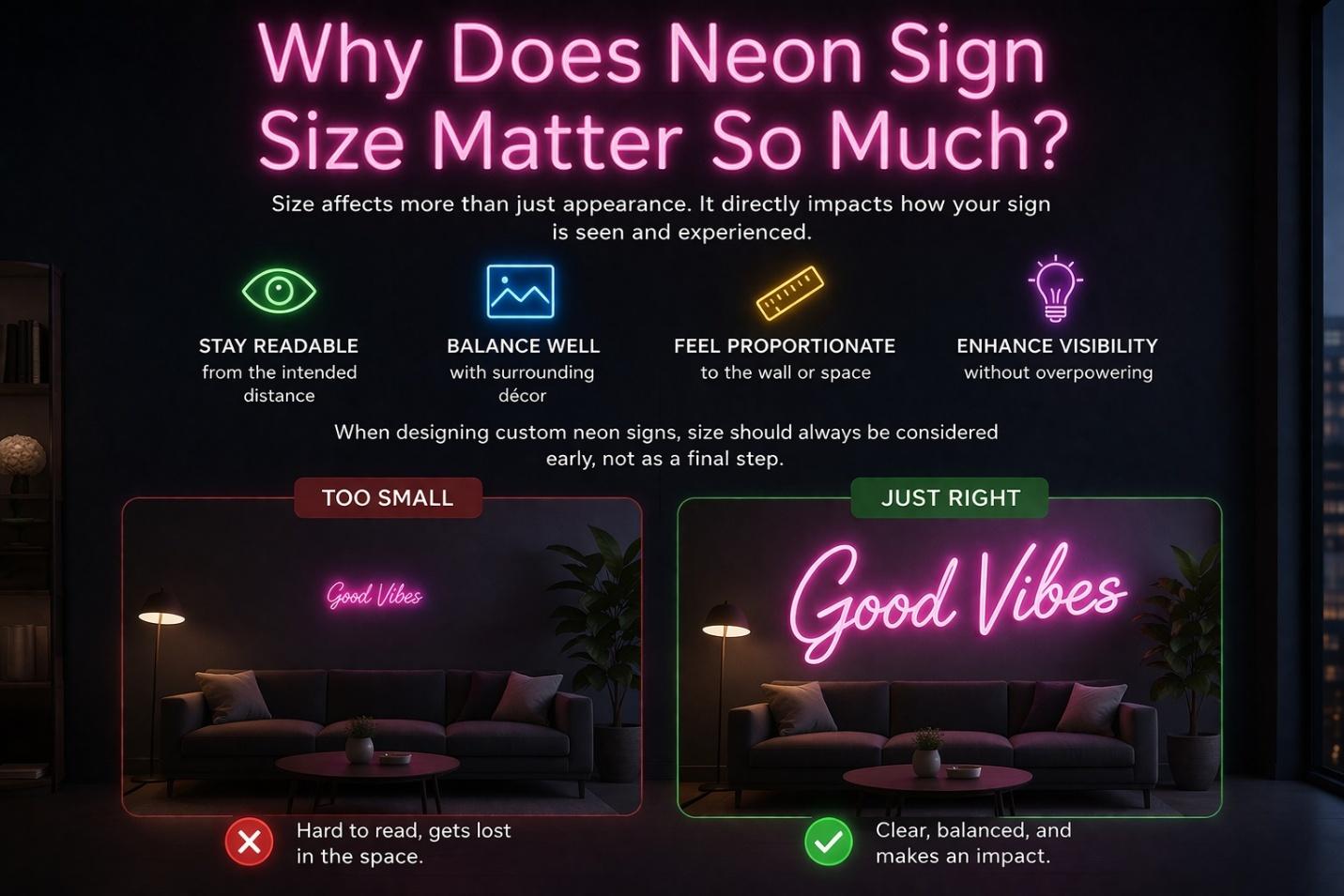What Size Neon Sign Should You Choose? What Size Neon Sign Should You Choose?